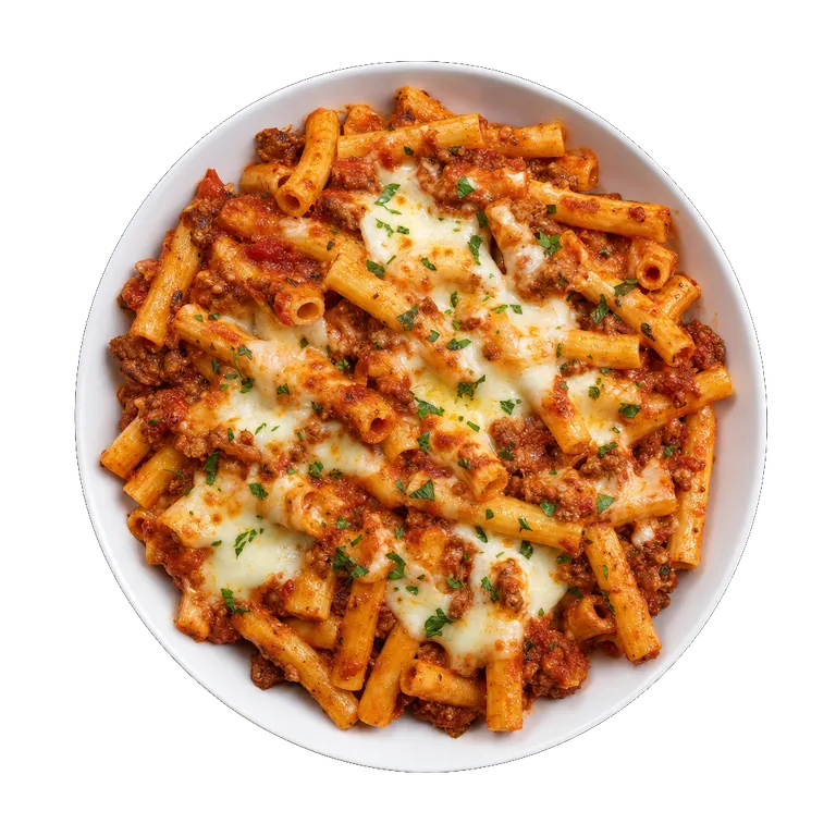 Baked Ziti, ready to serve
