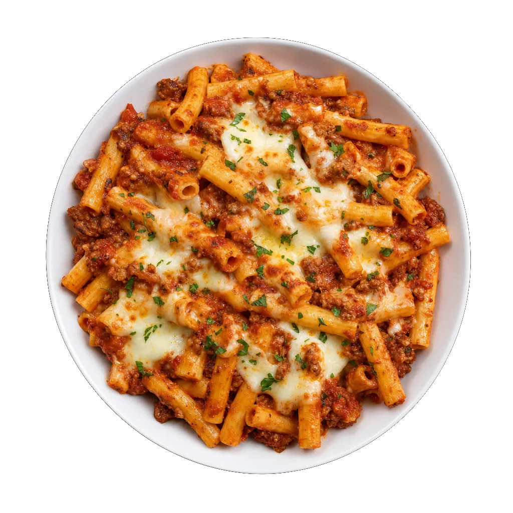 Baked Ziti, plated