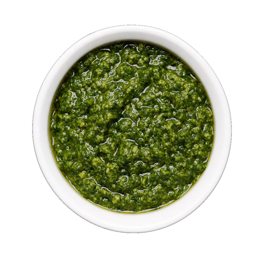 Basil Pesto, plated