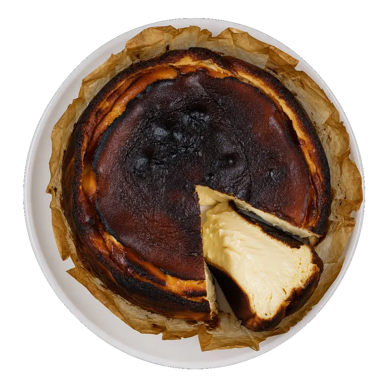 Basque Cheesecake, ready to serve