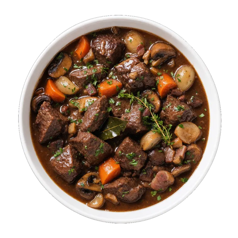 Beef Bourguignon, ready to serve