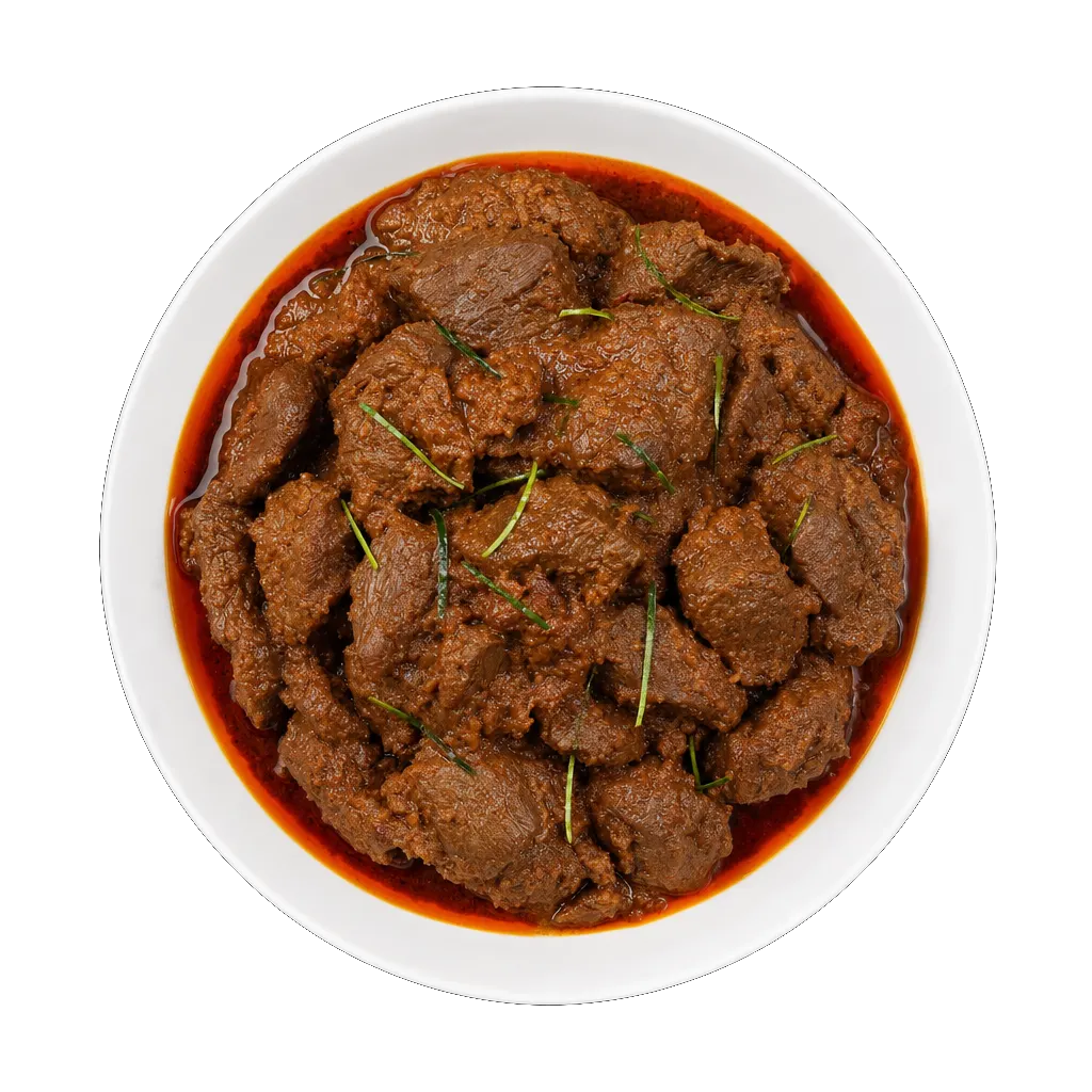 Beef Rendang, plated
