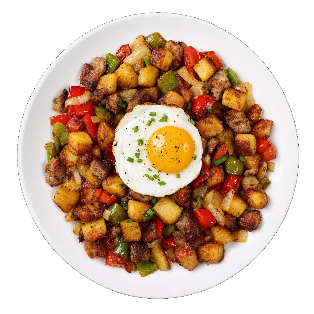 Breakfast Hash, plated