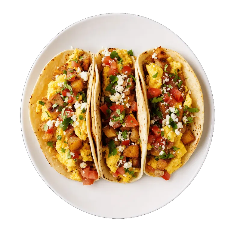 Breakfast Tacos, ready to serve
