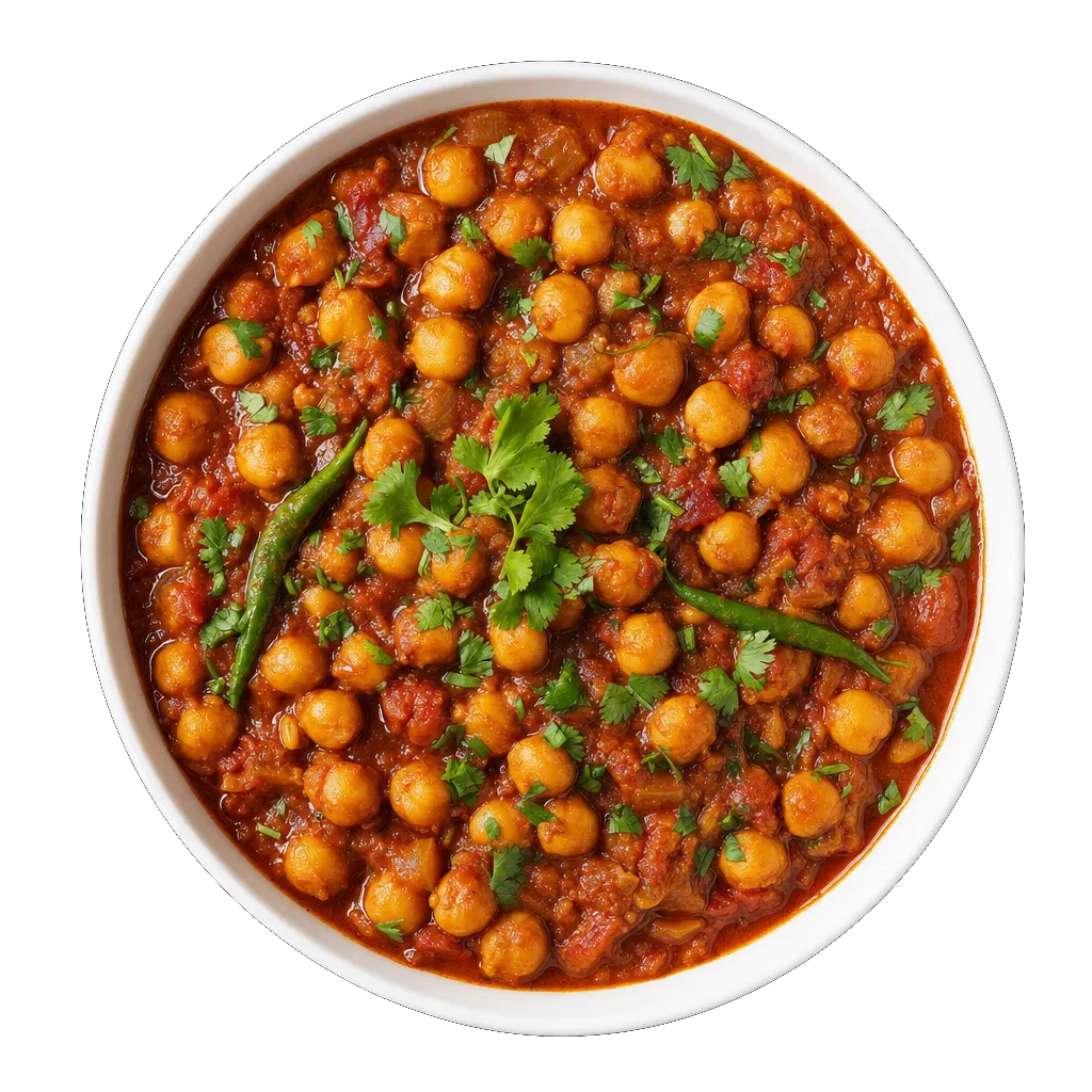 Chana Masala, plated