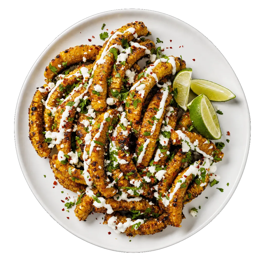 Charred Corn Ribs, plated