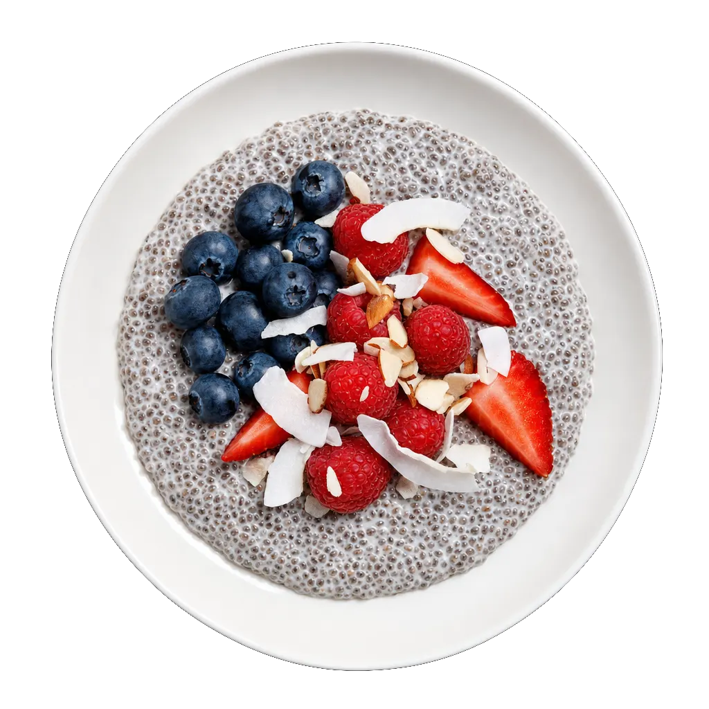 Chia Pudding, plated