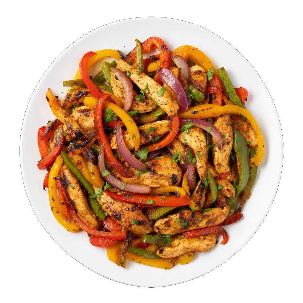 Chicken Fajitas, plated