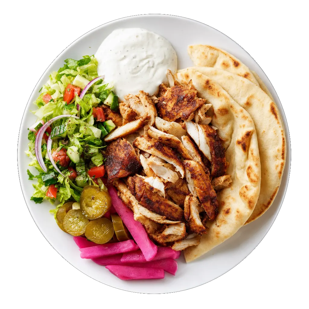 Chicken Shawarma, plated