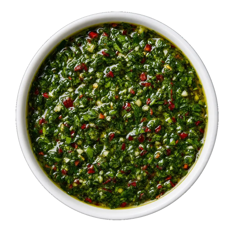 Chimichurri, ready to serve