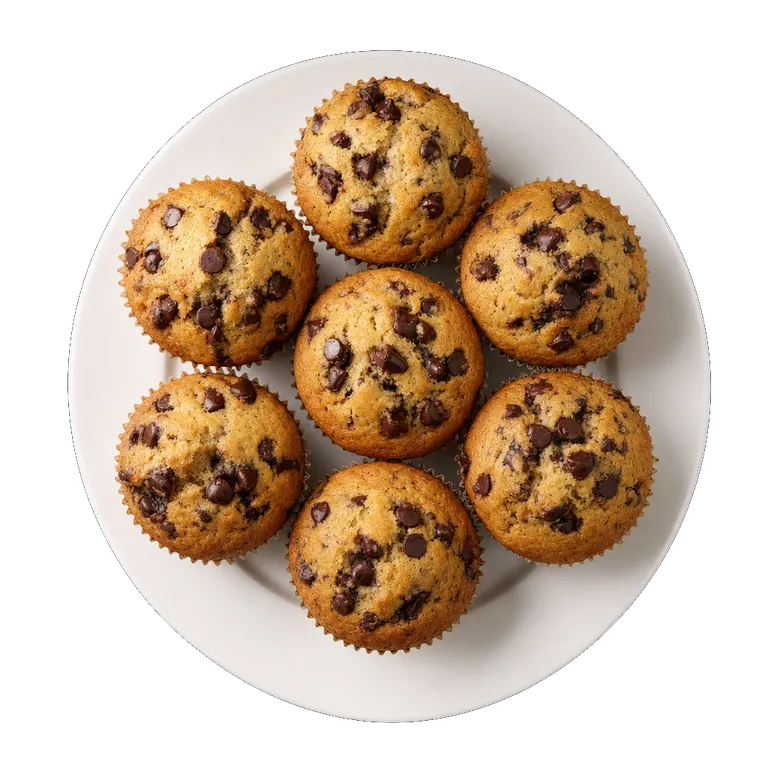 Chocolate Chip Muffins, ready to serve