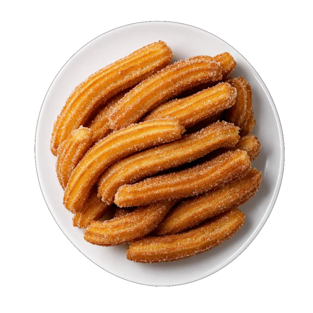 Churros, plated