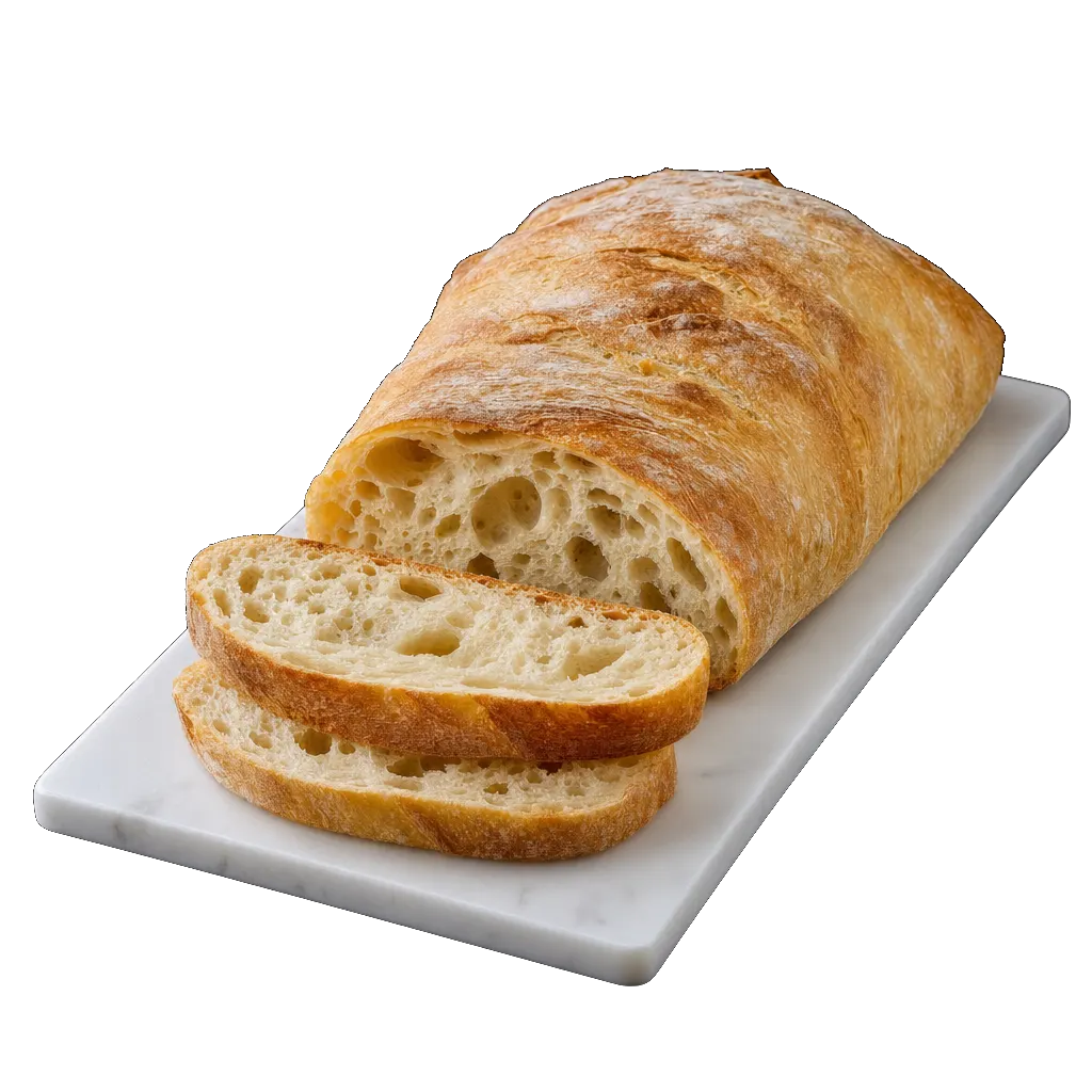 Ciabatta, plated