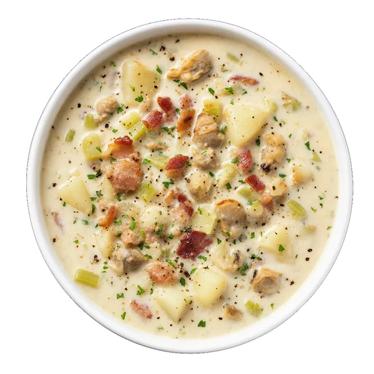 Clam Chowder, ready to serve