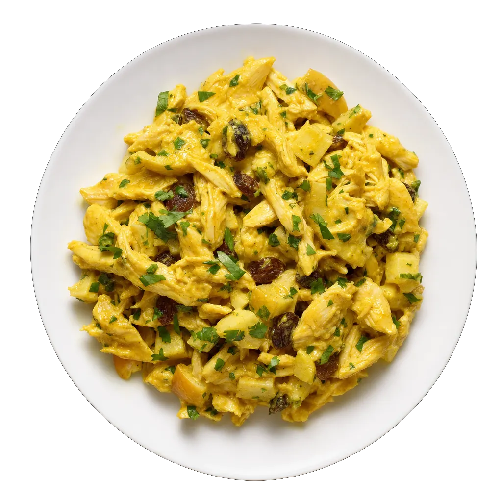 Coronation Chicken, plated