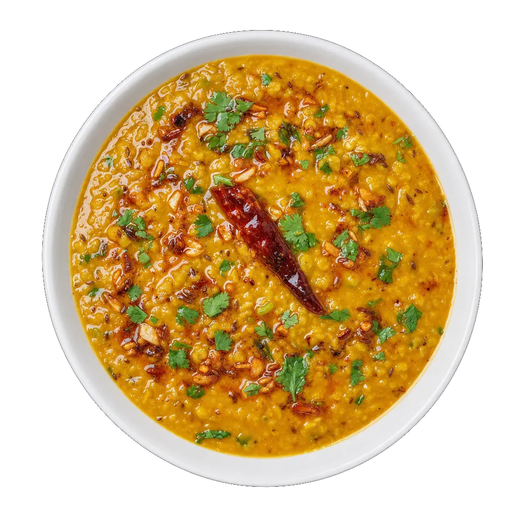 Dal Tadka, plated
