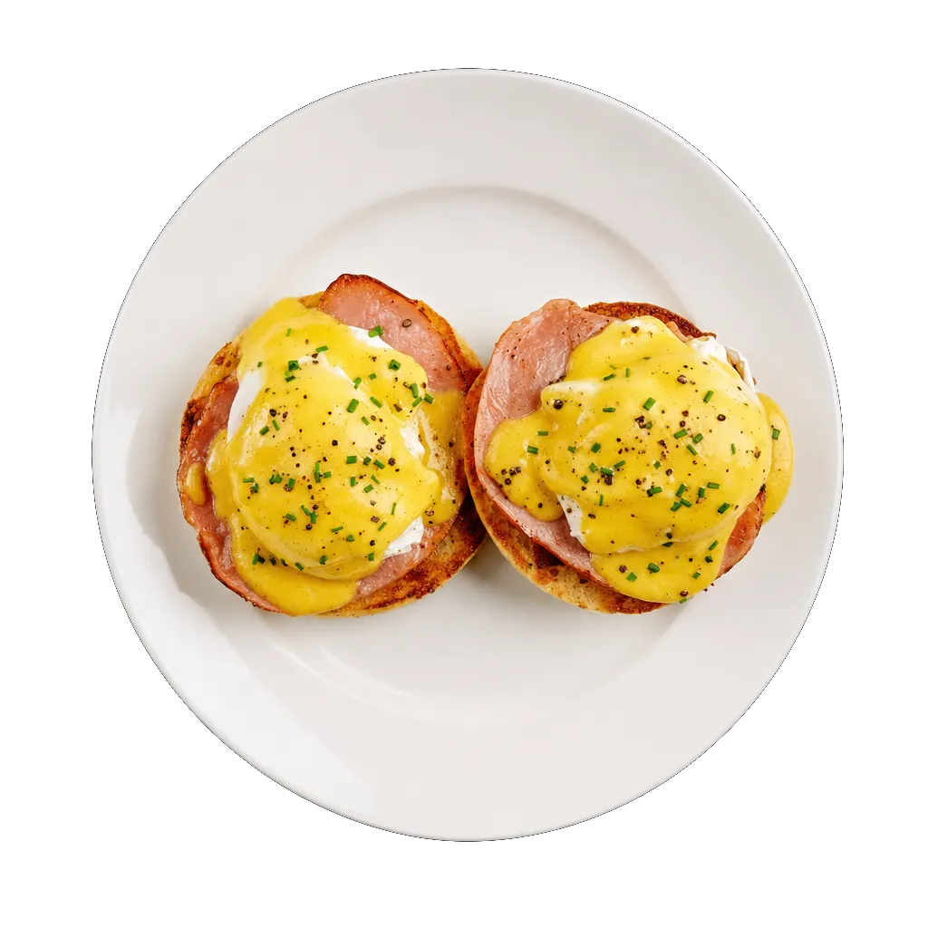 Eggs Benedict, plated