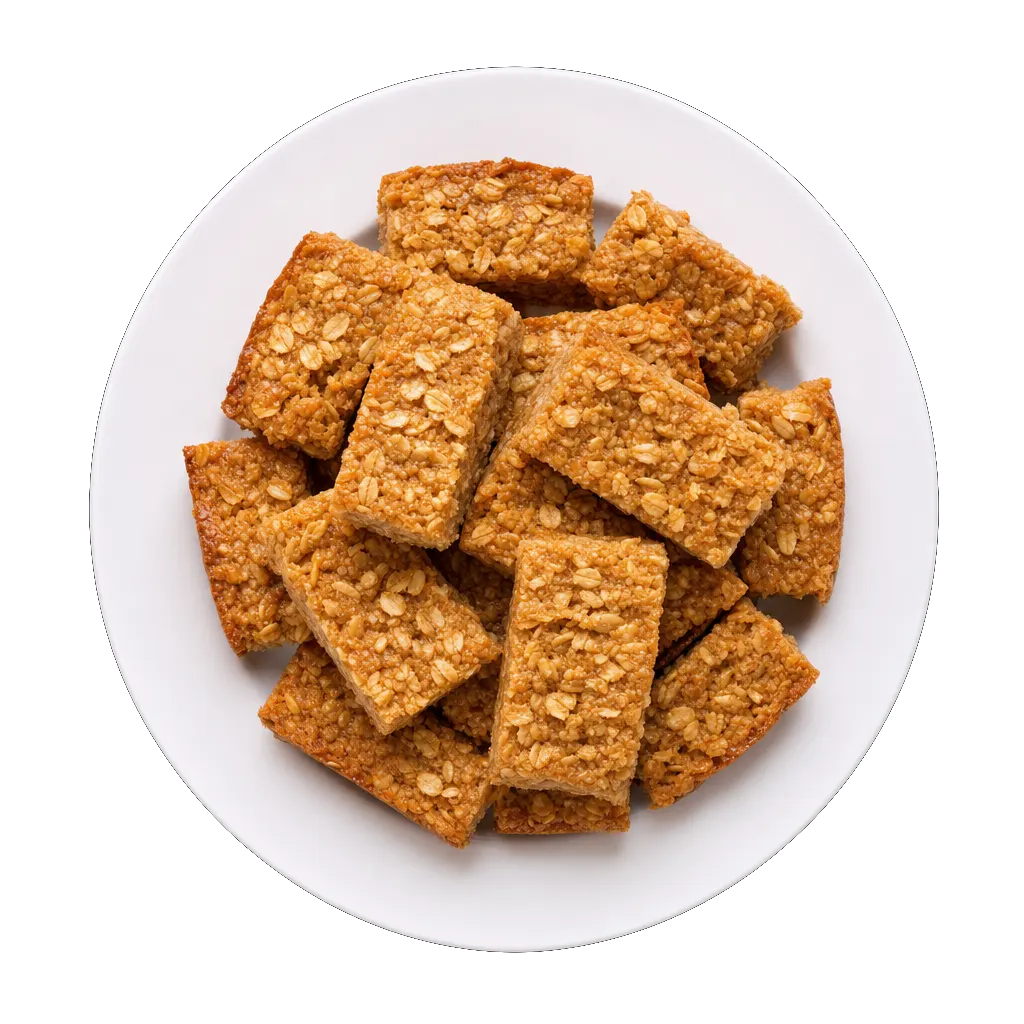 Flapjacks, plated