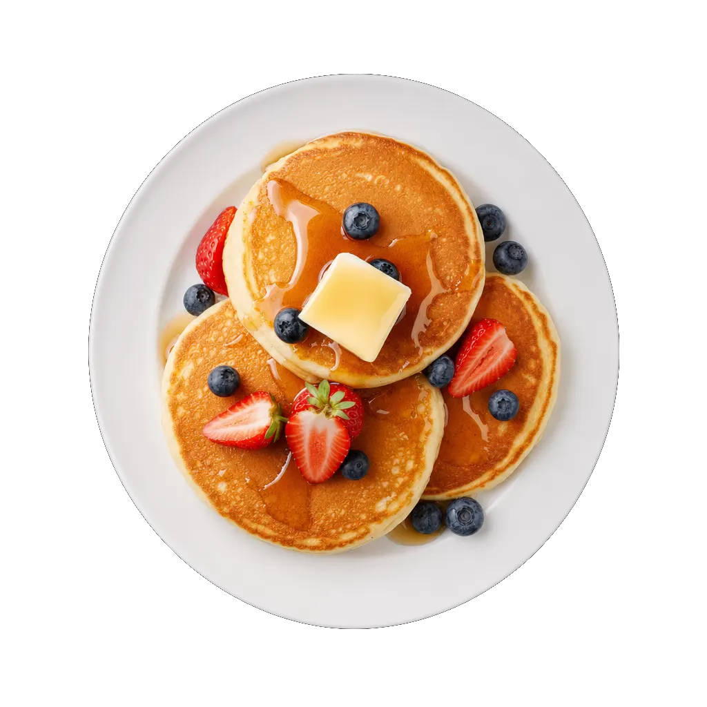 Fluffy Pancakes, plated