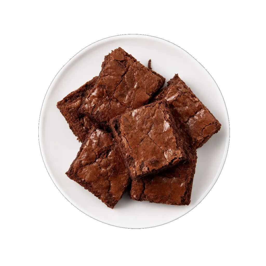 Fudgy Brownies, plated