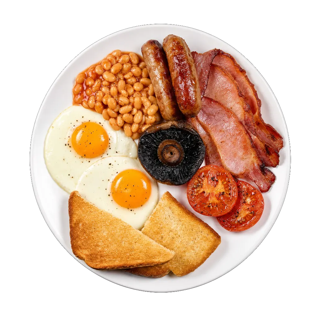 Full English Breakfast, plated