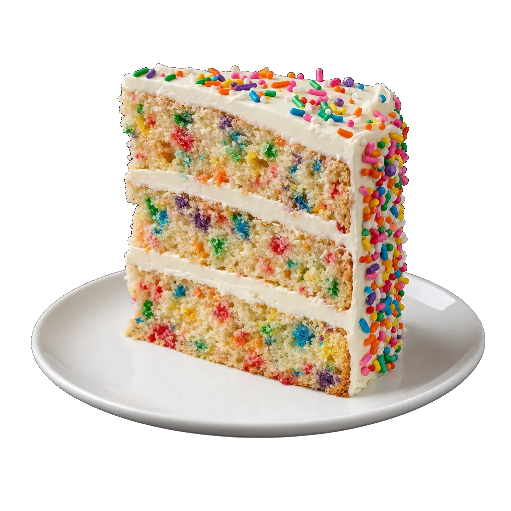 Funfetti Cake, plated
