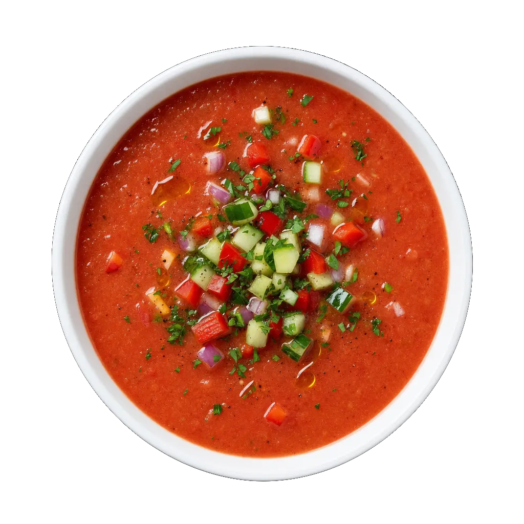 Gazpacho, plated