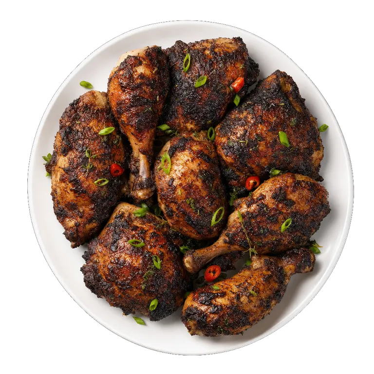 Jerk Chicken, ready to serve