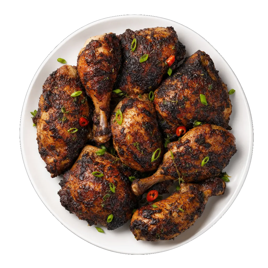 Jerk Chicken, plated