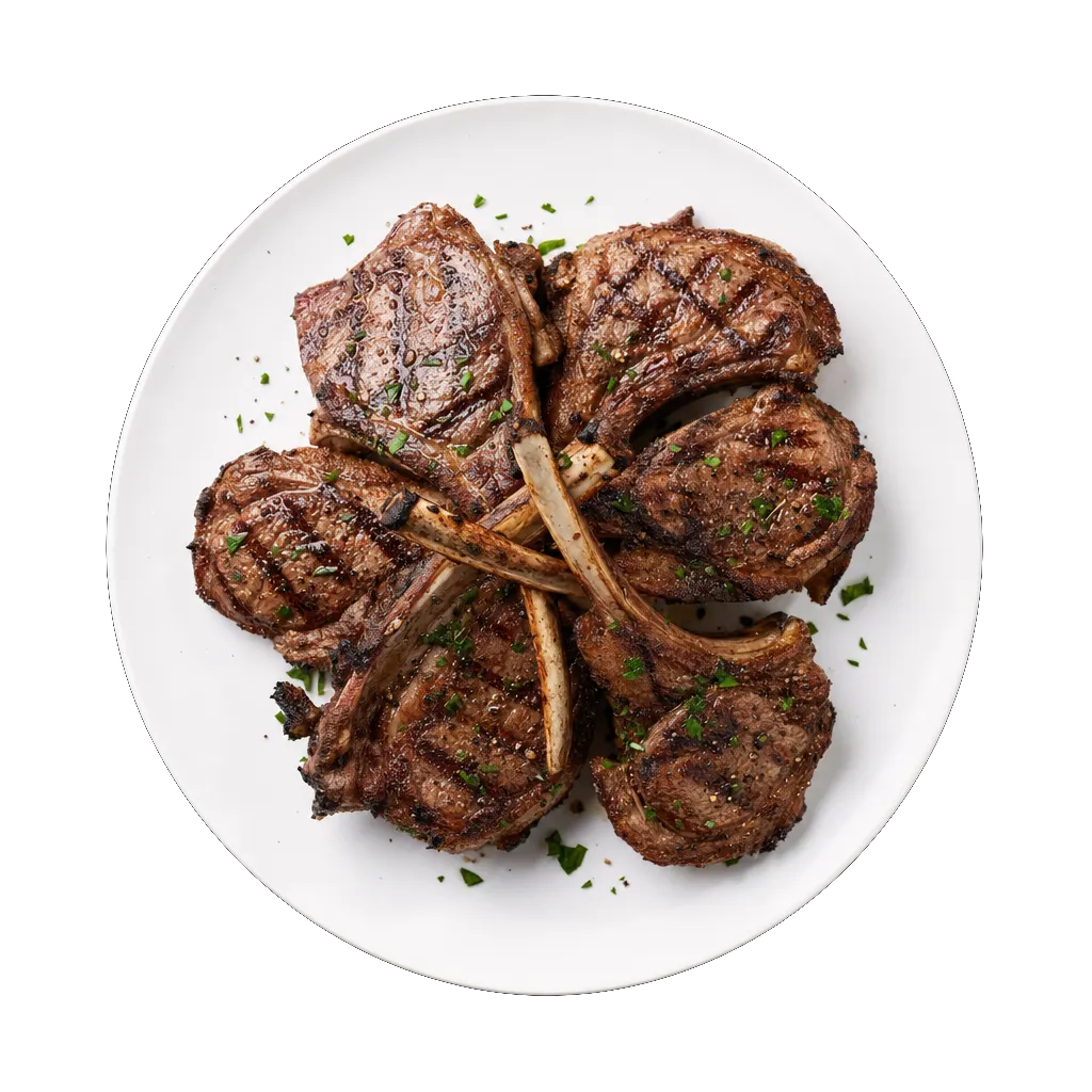 Lamb Chops, plated