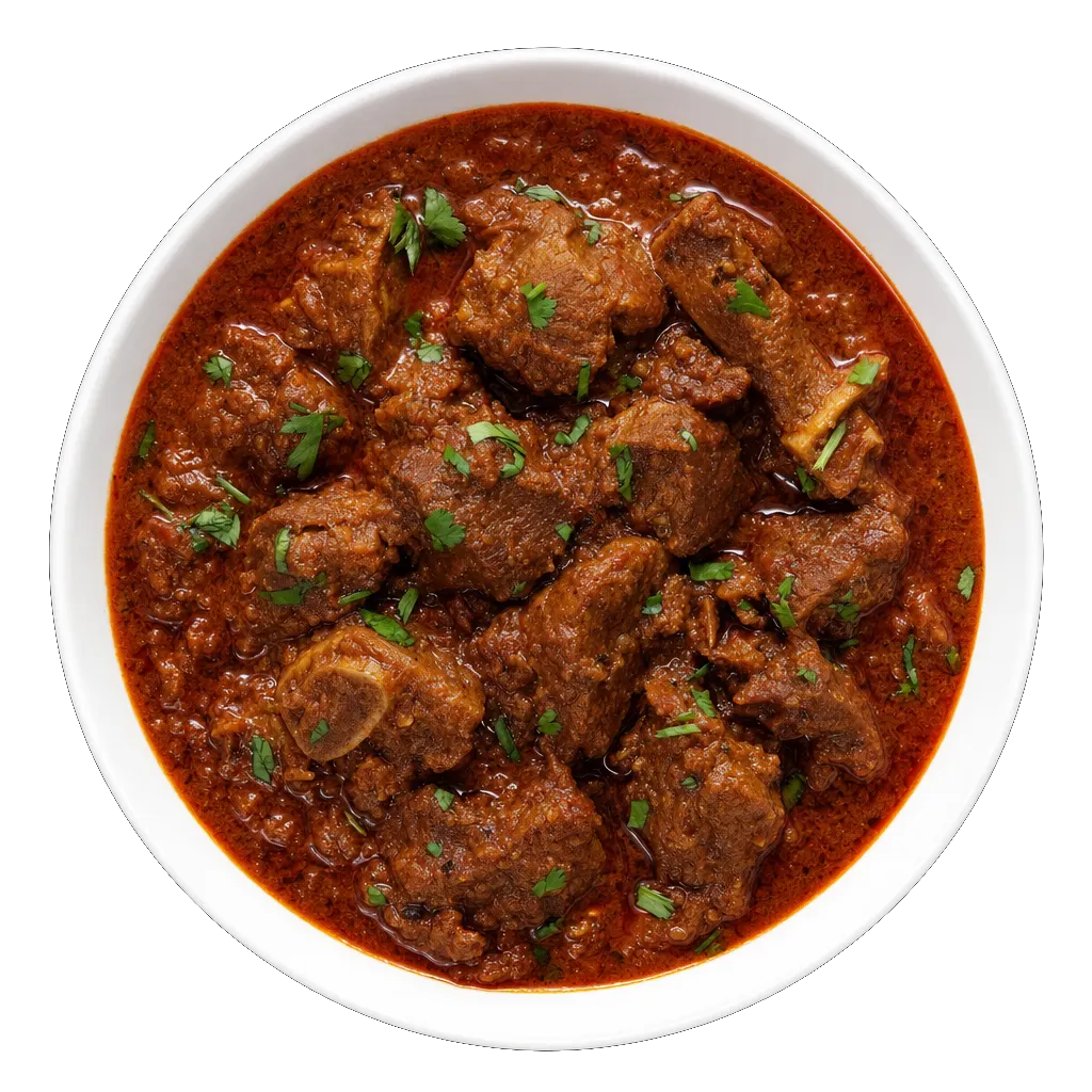 Lamb Rogan Josh, plated