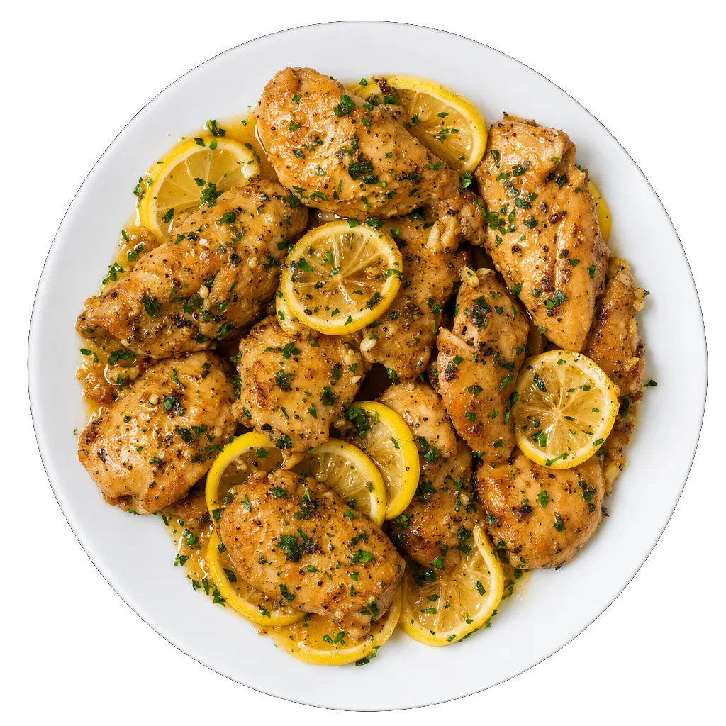 Lemon Chicken, plated