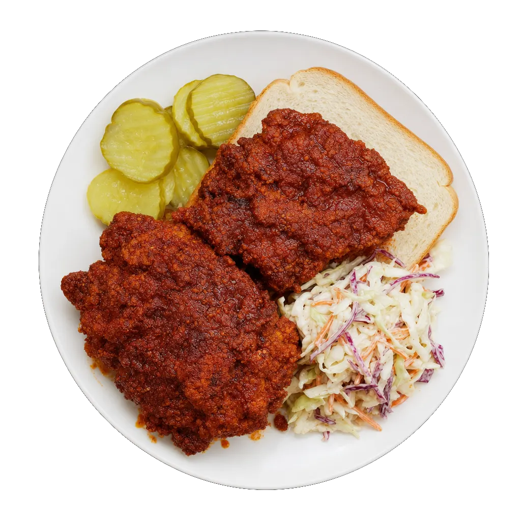 Nashville Hot Chicken, plated