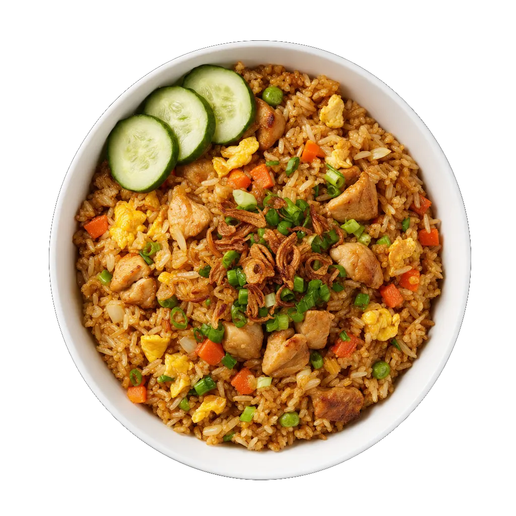 Nasi Goreng, plated