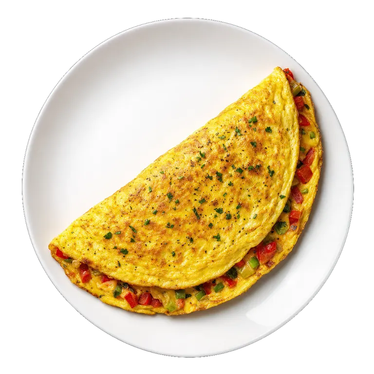Omelette, ready to serve