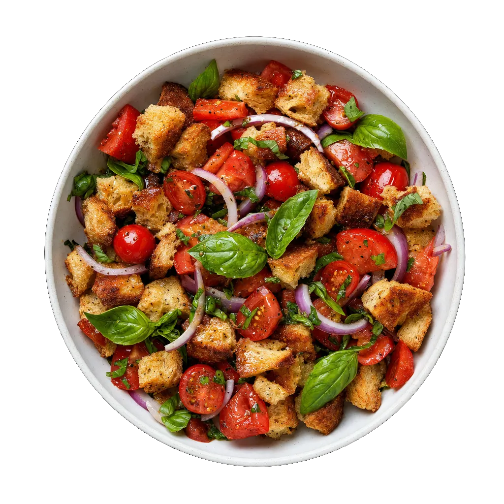 Panzanella, plated