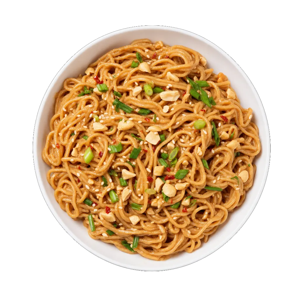 Peanut Butter Noodles, plated