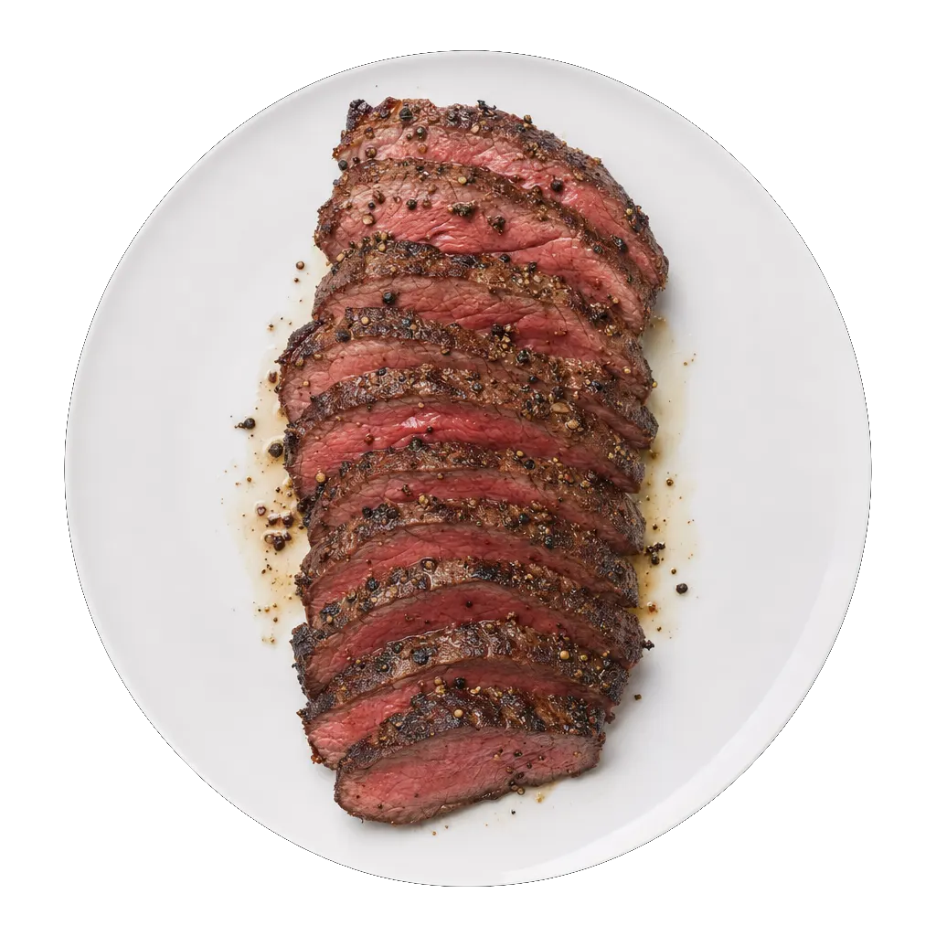 Peppercorn Sirloin, plated