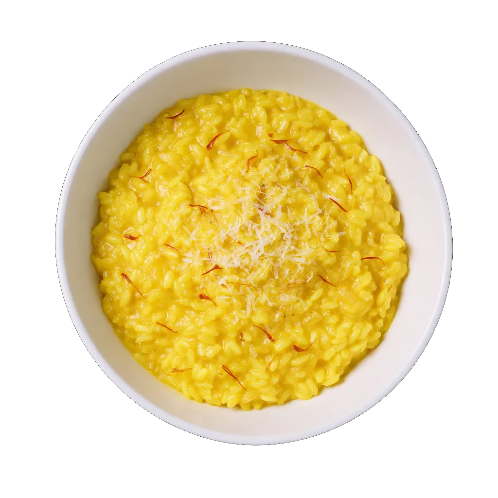 Risotto Milanese, plated