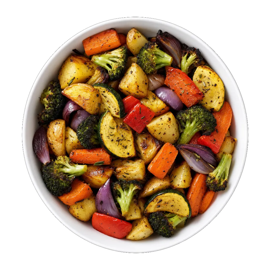 Roasted Vegetables, plated