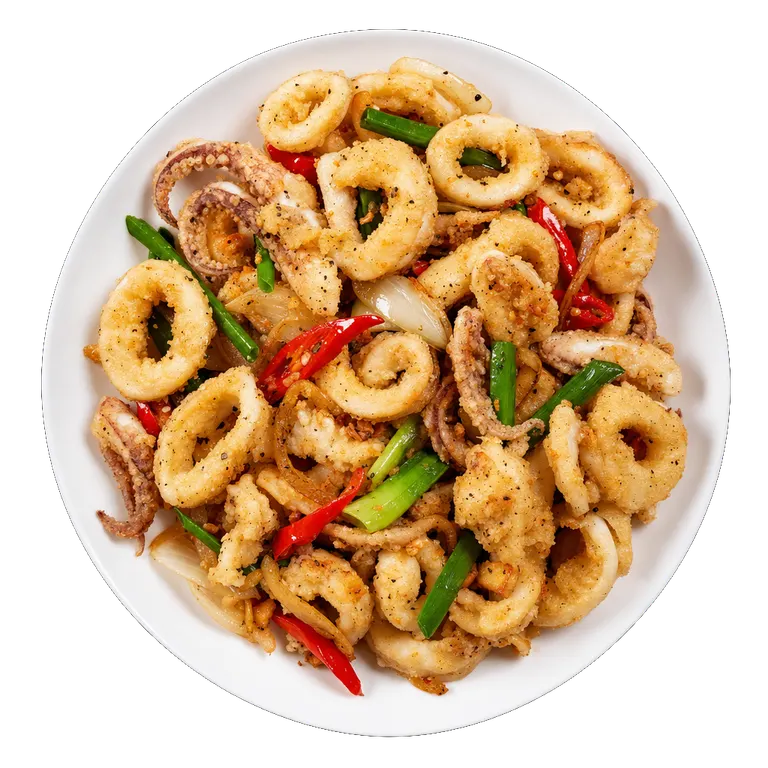 Salt and Pepper Squid, ready to serve