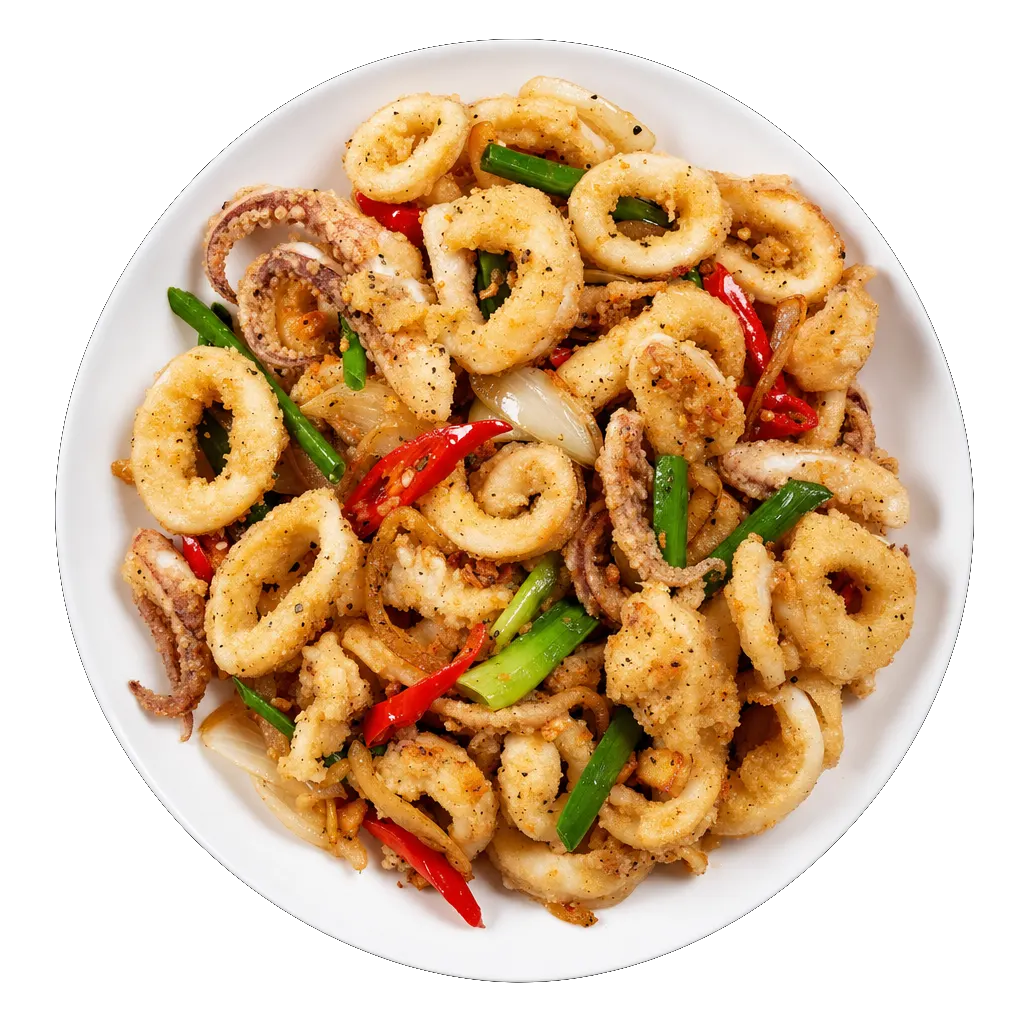 Salt and Pepper Squid, plated