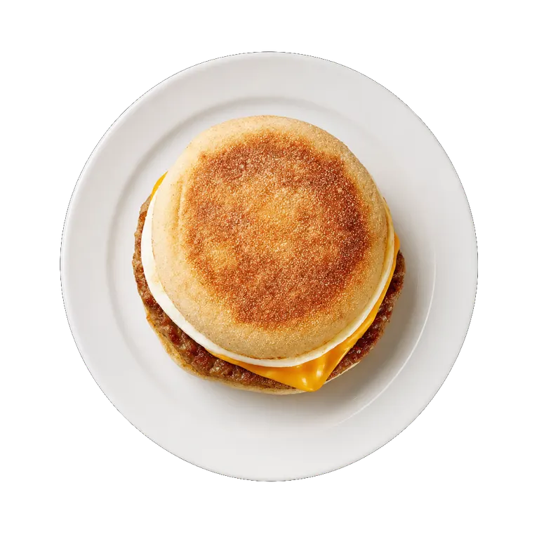 Sausage and Egg Muffin, ready to serve