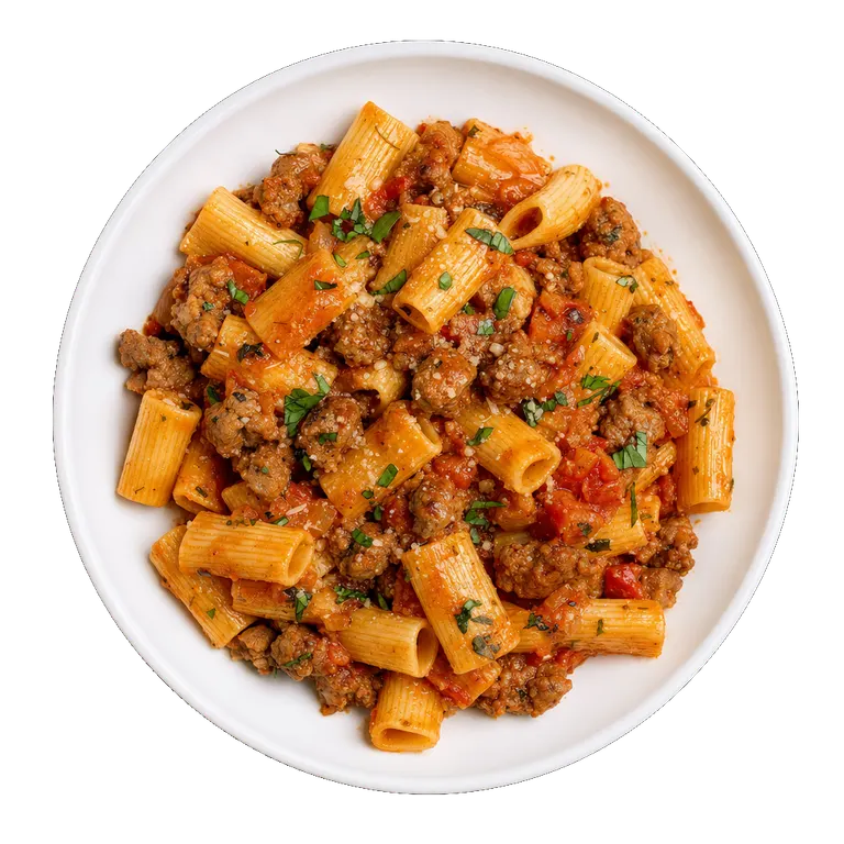 Sausage Rigatoni, ready to serve