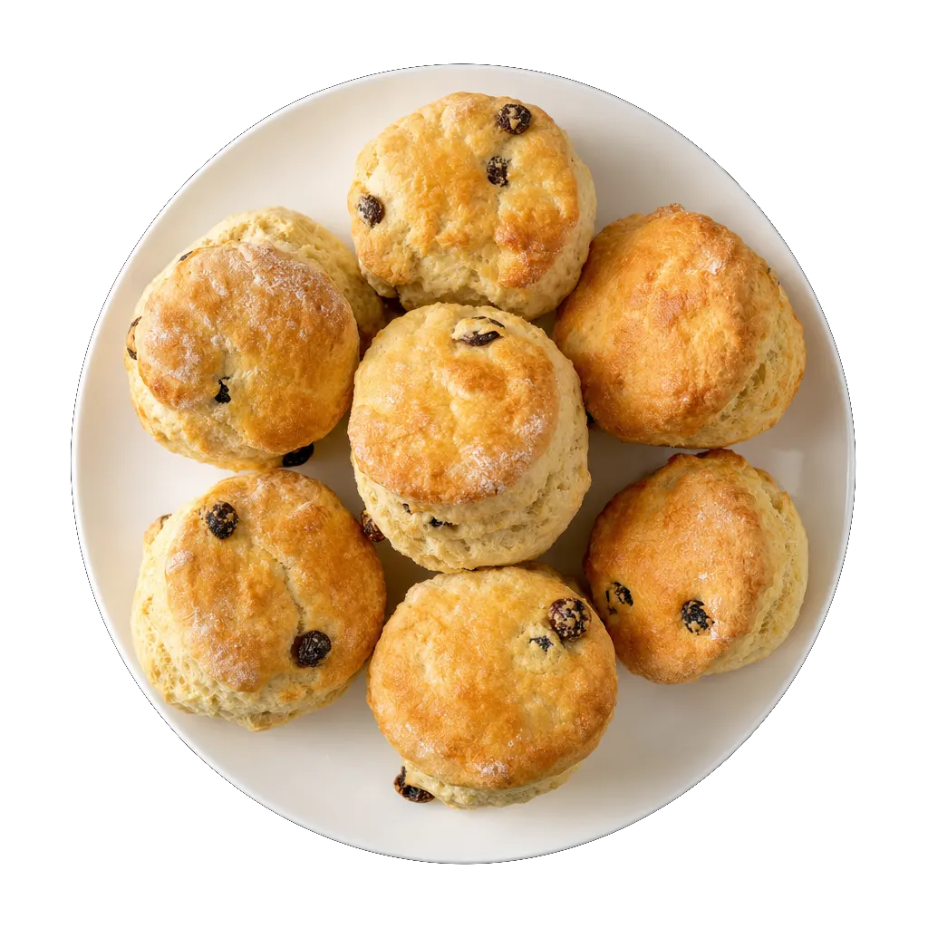 Scones, plated