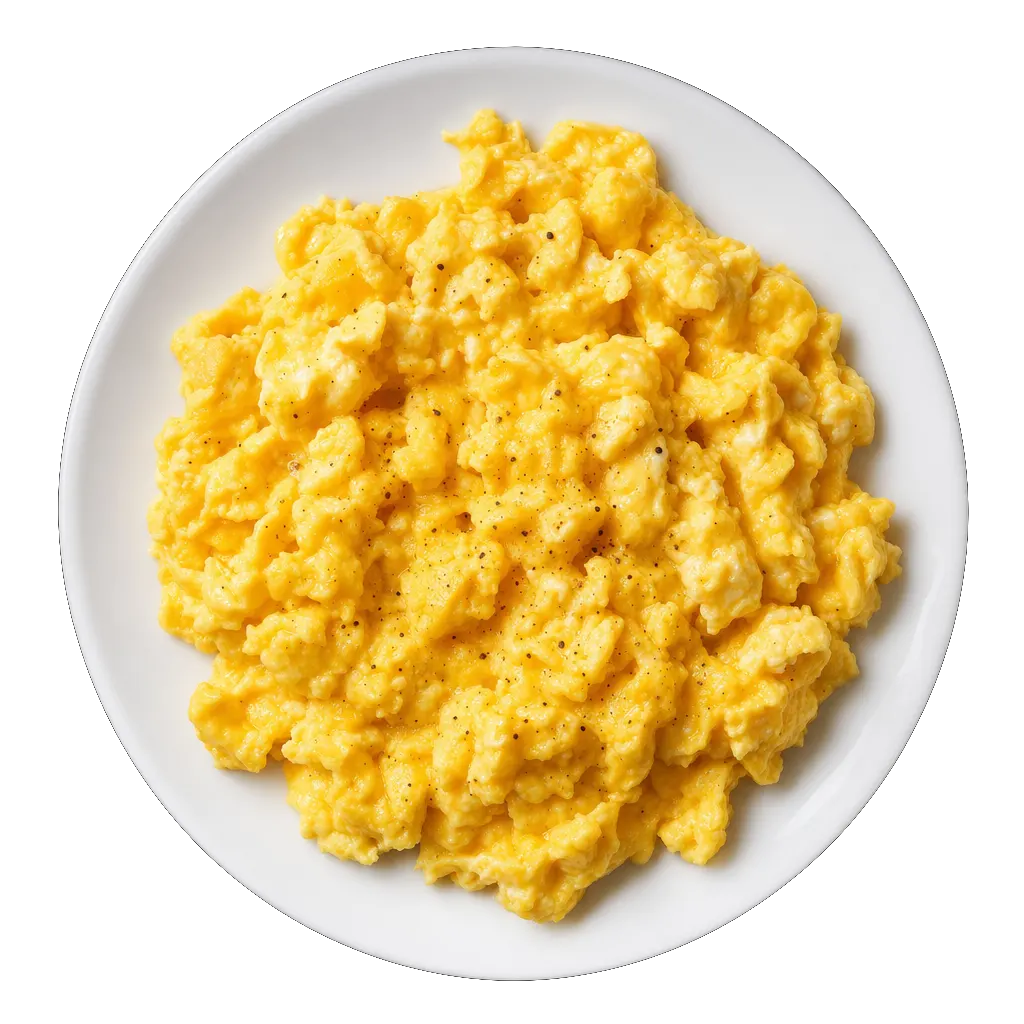 Scrambled Eggs, plated