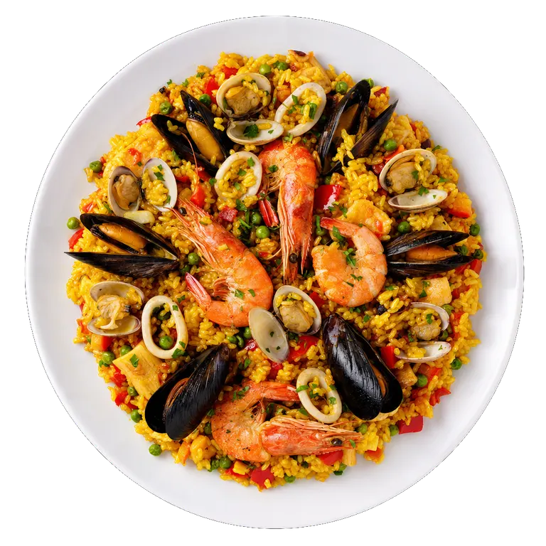 Seafood Paella, ready to serve