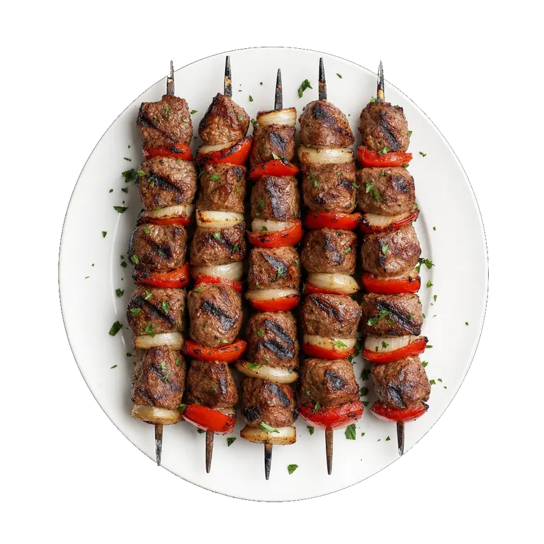 Shish Kebabs, ready to serve