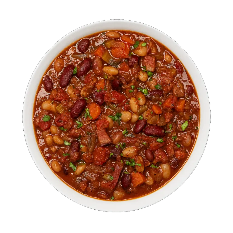 Smoky Bean Stew, ready to serve