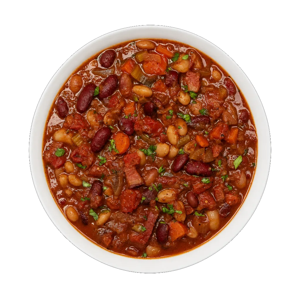 Smoky Bean Stew, plated